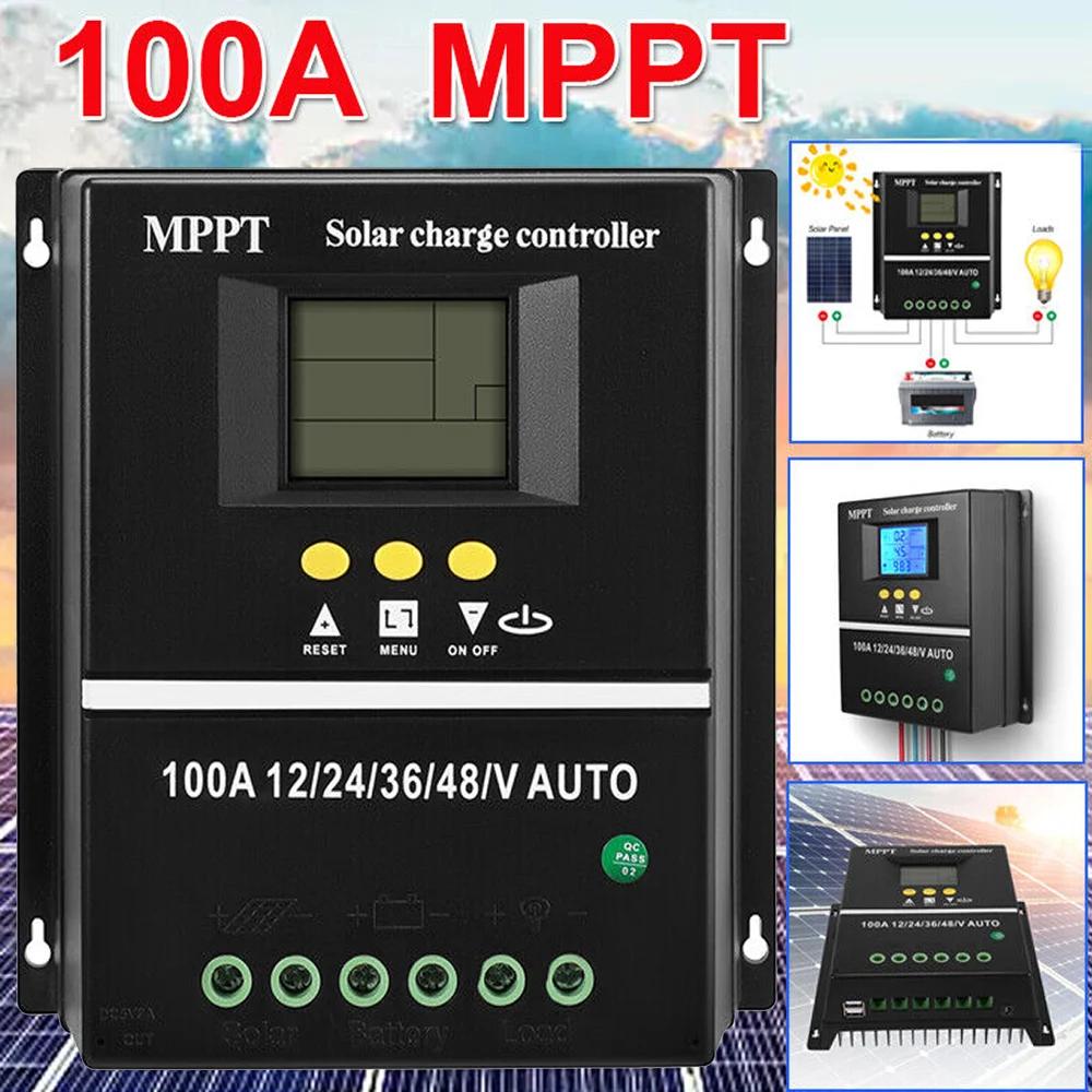 MPPT ¾籤  Ʈѷ 100A/80A/60A LCD 12V/24V/36V/48V ڵ Ʈѷ  Ƭ ͸  ¾ PV Regulador